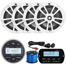 JBL PRV175 Bluetooth Receiver, Remote, 4 6.5" Speaker, Wire, USB/AUX Mount