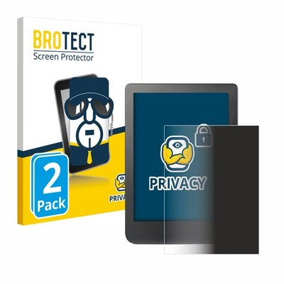 2x Blickschutz Folie für Kobo Clara HD (6'') / BW / Colour Displayschutz Privacy