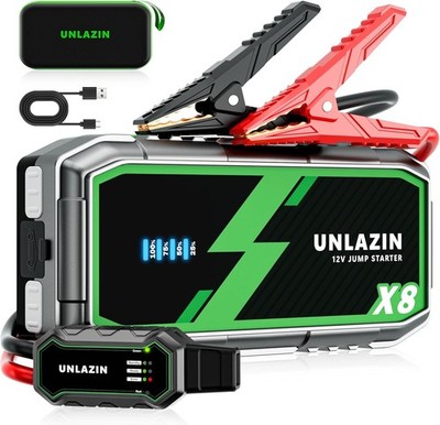 8000AMPS POWER Heavy Duty Truck Battery Booster Pack Jump Starter Box Portable