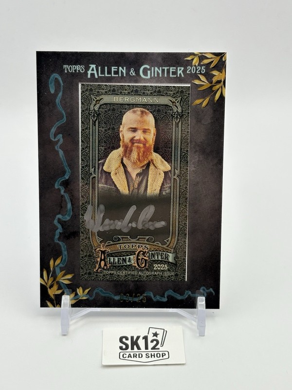 2025 Allen & Ginter Wes Bergmann Framed Mini Auto # /25 MA-WBE