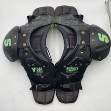 Youth Size 2XL Schutt Y-Flex 4.0 All-Purpose Football Shoulder Pads Black/Green