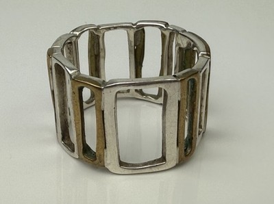 Silpada Framework Open Bar Ring Sterling Silver & Brass R3486