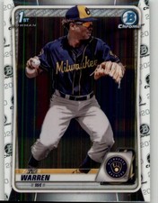 2020 Bowman Draft Zavier Warren Chrome #BD-97 Milwaukee Brewers