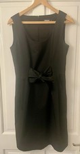 Dkny, Black Shift Style Knee Length Dress, Size 10