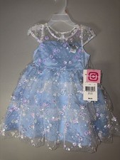 Rare Editions Blue sequin dress with bow detail, Size: 2 years new with tags