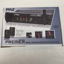 Pyle UHF Wireless Microphone System W/ 2 Lavalier 2 Headset Microphones