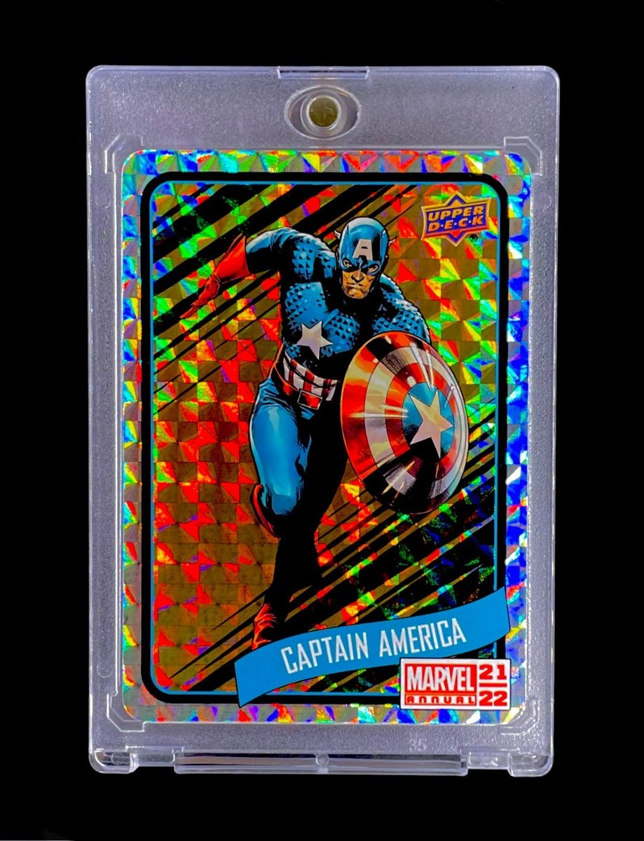 CAPTAIN AMERICA RARE GOLD MOSAIC REFRACTOR HOLO Upper Deck Insert