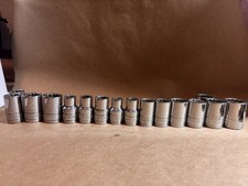 Vintage SK Tools 3/8” Drive 12-Point Chrome Socket Lot 40120–40324 USA Made 15