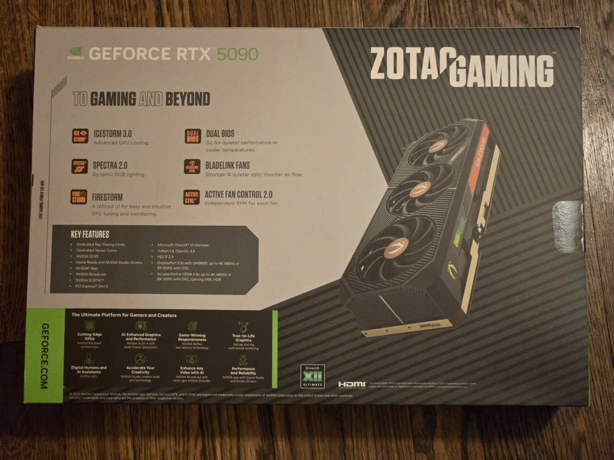ZOTAC GAMING GeForce RTX 5090 SOLID Graphics Card 32GB GDDR7 ZT