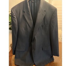 Jos. A. Bank Signature Collection 46R Blazer Mens Charcoal Gray 100 Wool Jacket