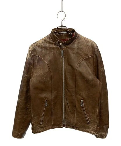 CYCLE RIDER by SCHOTT Boa Liner Riders Jacket Men's Size 40 Brown - product listing photo
