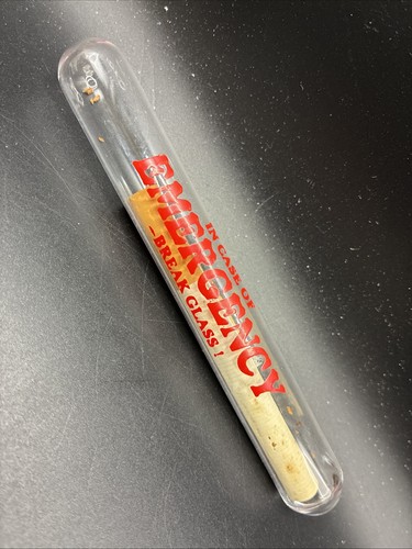 Vintage Cigarette Fake in Glass Tube- in case of emergency break glass Joke