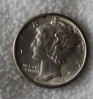 1936-D Mercury Dime Full Bands