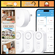 Smart Water Leak Detector 1s with High Alarm - 3 Pack, Home Safety Alert System