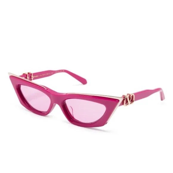 NEW Valentino VLX123-B Pink Cat Eye Chain Frames $760 Valentino V-Daydream VLX123-B Pink Cat Eye Frames – Designer  main image 4