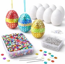 TK Group Timo Klingler - 25-Piece Easter Craft Set, 25 x Polystyrene Easter Eggs