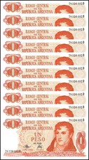 Argentina 1 Peso, 1970-1973 ND, P-287a.4, UNC X 10 PCS