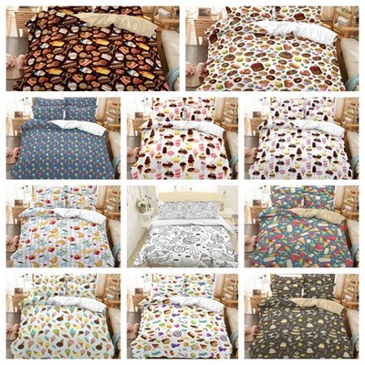 3D Cake Ice Cream Pattern Colorful Quilt Cover Duvet Cover Comforter set
