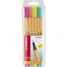 Fineliner - STABILO point 88 - Pack of 6 - Neon Colours Pack of 6 Neon Colours