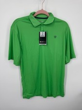 Ariat Tek Polo Men's Small Irish Green Short Sleeve Golf Shirt Performance NWT