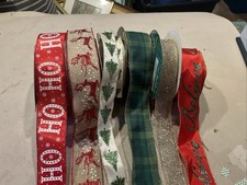  6 Rolls I  d Christmas Ribbon Orig. 50 Yds Each.