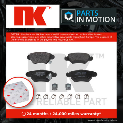 Brake Pads Set fits VAUXHALL ASTRA G 2.0 Rear 98 to 05 NK 1605025 1605037 New