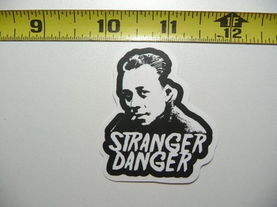 ALBERT CAMUS STRANGER DANGER SMALL STICKER DECAL FUNNY PARODY FAMOUS