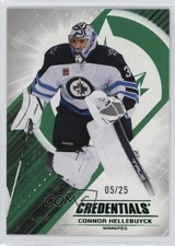 2024-25 Upper Deck Credentials Green 5/25 Connor Hellebuyck #24 0nr3