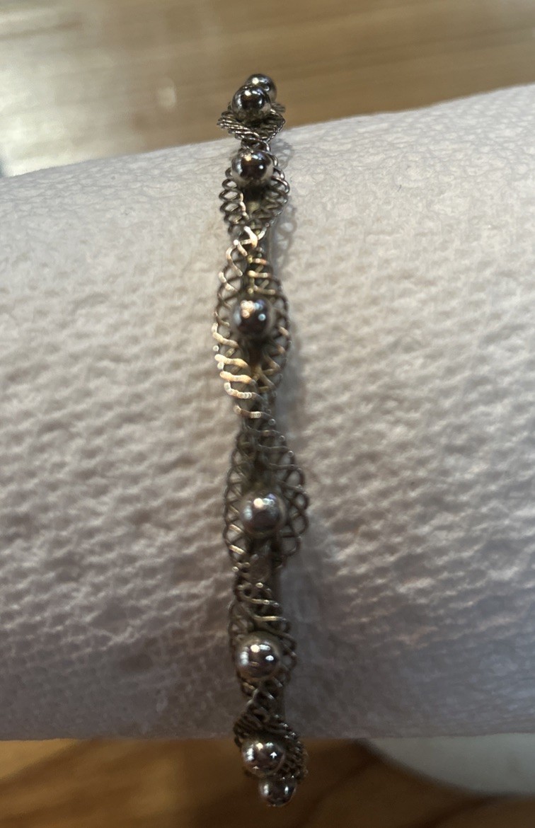 6 Silvertone Bracelets, Turtle, Rhinestone, Heart… - image 12