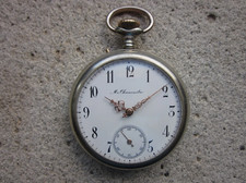 OROLOGIO DA TASCA CHRONOMETRE QUADRANTE PORCELLANA PERFETTO MOVIMENTO A ANCORA