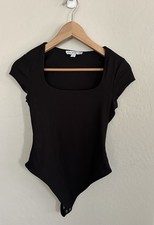 And Now This Women's Tiara Ribbed Rounded-Square-Neck Bodysuit, S, Bundle Of 3