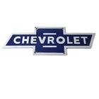 Vintage Chevrolet Sign - Porcelain Bow Tie Garage Auto Gas Pump Sales Sign
