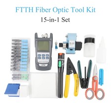 Fiber Optic Termination Tool Kit with fiber Optic Cleaver Optical Power Meter