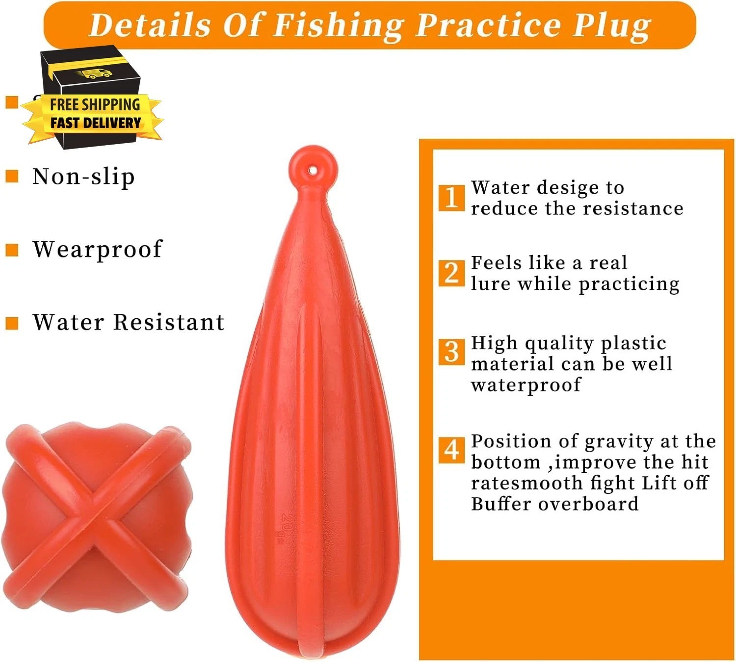 6 PCS Fishing Practice Plugs 6 Sizes Bait Casting Practice Plug Soft PVC Bait Ca - Image 4