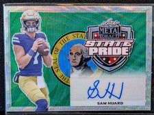 2022 Leaf Metal Draft State Pride Sam Huard RC Auto Green #ed 12/30 #SP-SH2