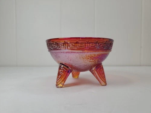 FENTON Fairy Lamp RUBY CARNIVAL Cadmium Glow Glass Chou Ting *BOTTOM ONLY *