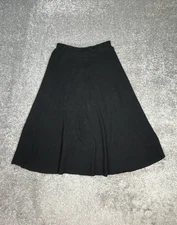 Zara Trafaluc Midi Skirt Womens Medium Black A Line Cotton Stretch Outdoor New