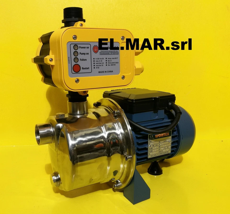 Elettropompa Autoadescante 0,8 HP Acciaio INOX Pompa con Presscontrol Autoclave - Bild 1 von 1