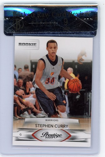 2009-10 Panini Prestige STEPHEN CURRY #207 RC Rookie Warriors Invest BGS 9 AP985