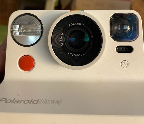 Polaroid NOW i-type Instant Camera White Comes With Strap Powers On. Untested. - Picture 5 of 14