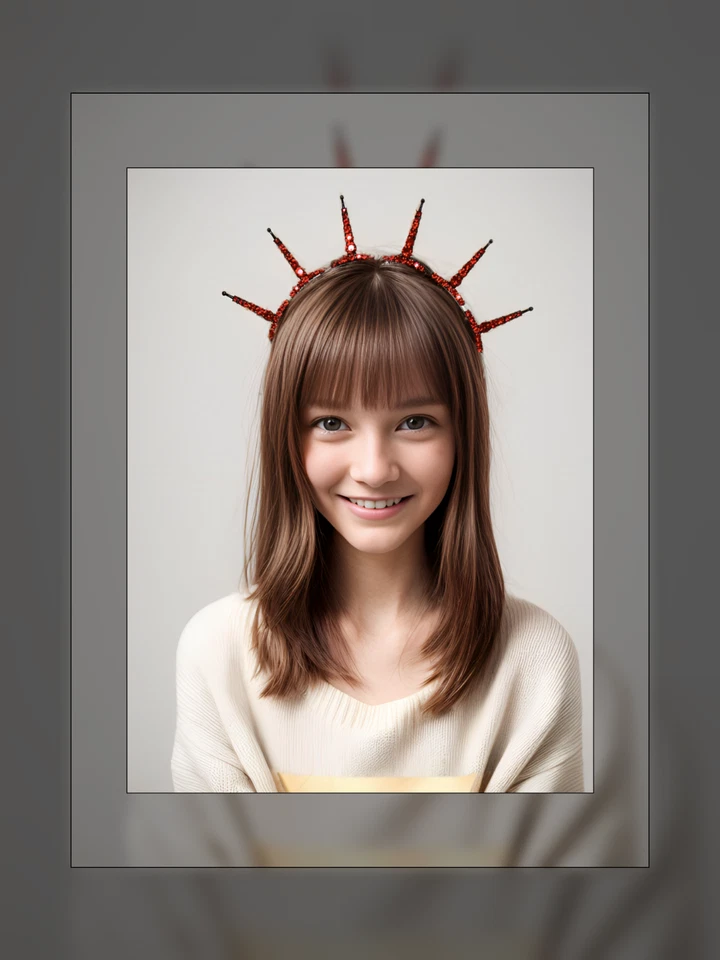 Tocado Halo Rojo, Diadema Ren Faire, Corona Año Nuevo, Tiara Starburst Foto 2 de 4