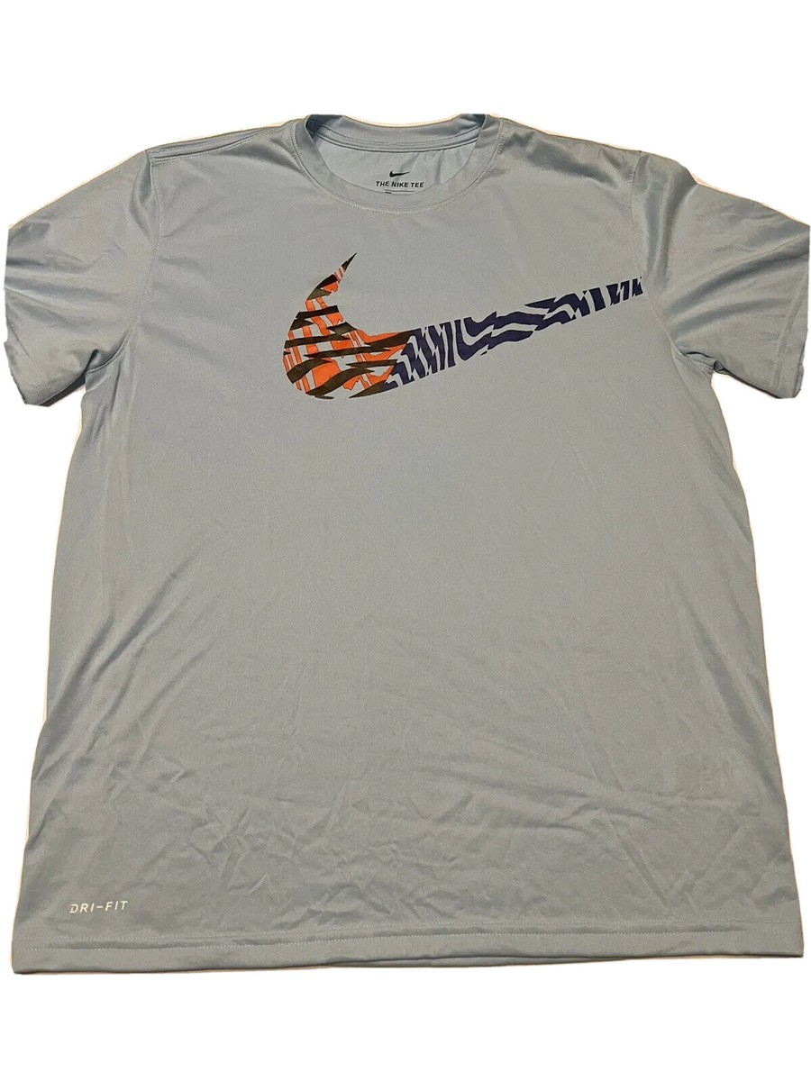 The Nike Tee Dri Fit Men's Large Short Sleeve Logo T Shirt Light