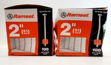 RAMSET 1514 DRIVE PINS 2" POWDER FASTENERS 100/BX  LOT OF 2 