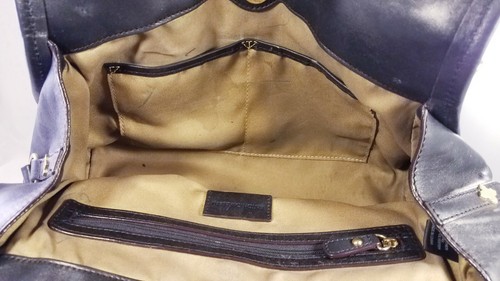 AMAZING ANTONIO MELANI GOLD CHAIN BLACK LEATHER HOBO PURSE SHOULDER BAG - Picture 6 of 11