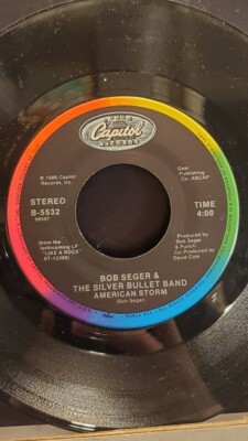 BOB SEGER  7'' 45 RPM ''American Storm'' & ''Fortunate Son''  VG+ condition