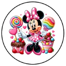 MOUSE WITH CANDY SWEET SHOP ENVELOPE SEALS LABELS STICKERS PARTY FAVORS