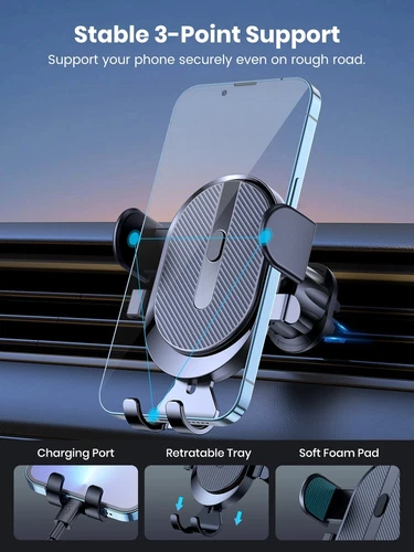 Car Mobile Phone Holder Air Vent Stand Universal 360°Rotation For iPhone Android - Picture 7 of 7