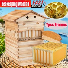 Auto Beehive Bee Hives Beekeeping Brood Super House Box +7 Honey Bee Hive Frames