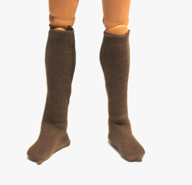 SAOLA Calze da ufficiale VAMAN Action Man vintage scala 1:6 marrone scuro (SOLO CALZE)