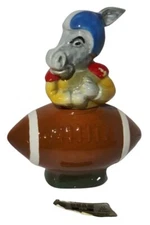 Vintage 1972 Jim Beam Democrat Donkey Football Decanter EMPTY DAMAGED 4 DISPLAY